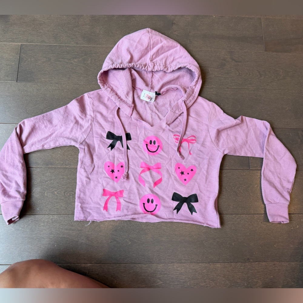 Designer Lucy Pink Hooded Sweatshirt